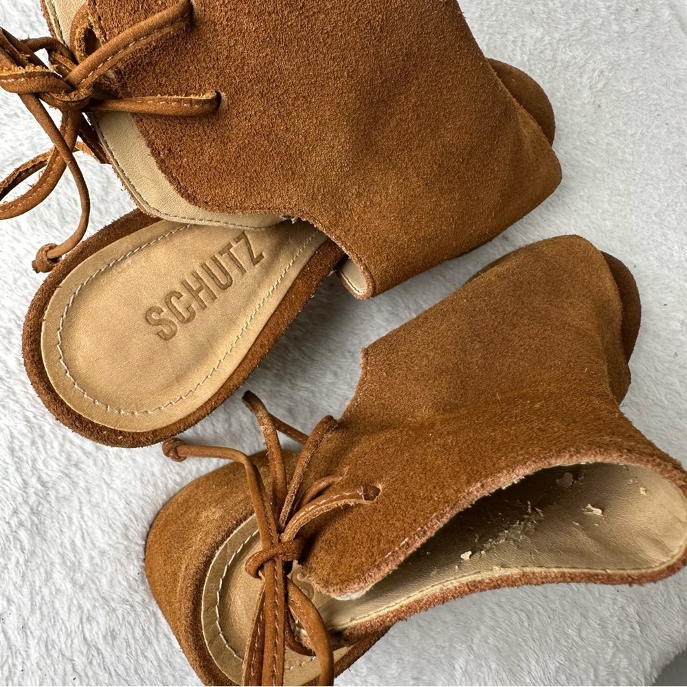 SCHUTZ Binalia Women's Heels Sandals
Bootie Brown Suede Size 8.5 - Picture 7 of 11